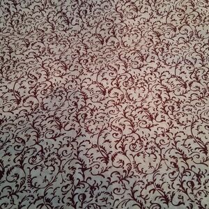 Elegant Rust Brown Floral Fabric 6649